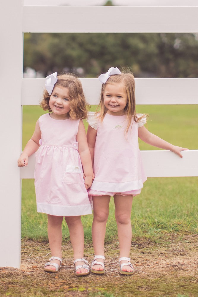 Proper Peony Girls Bloomer Set - Pink Rory Rainbow