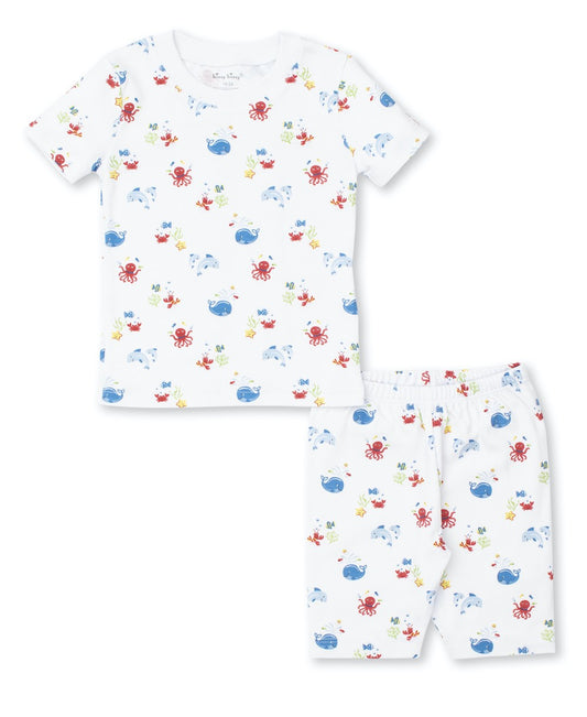 Kissy Kissy Boys Snug Fit Short Pajamas - Blue Ocean Outing