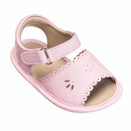 Elephantito Baby Shoes - Girls Scallop Sandals - Light Pink