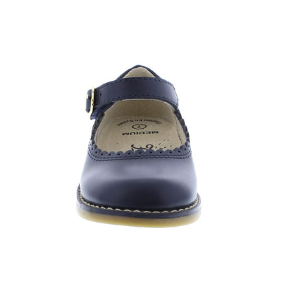 Footmates Girls School Shoes - Allie Mary Janes - Navy Blue