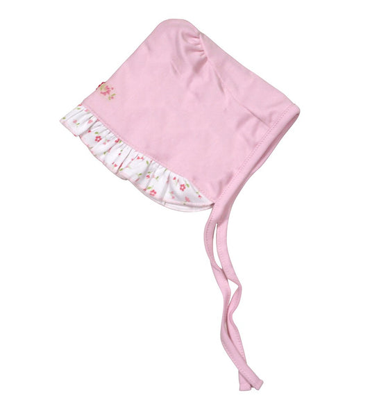Magnolia Baby Girls Pink Amelia's Garden Embroidered Bonnet