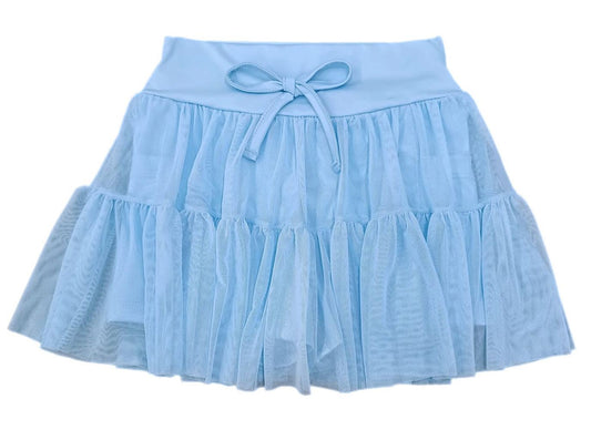 Be Elizabeth by James & Lottie Girls Tiered Skort - Light Blue by James & Lottie