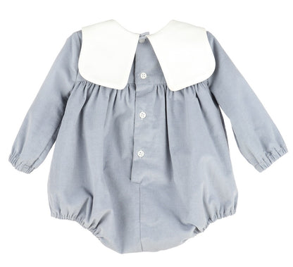 Sophie & Lucas Baby Boys Feather Cord Heritage Bubble - Blue Gray