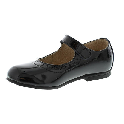 Footmates Girls Shoes - Emma Mary Janes - Black Patent
