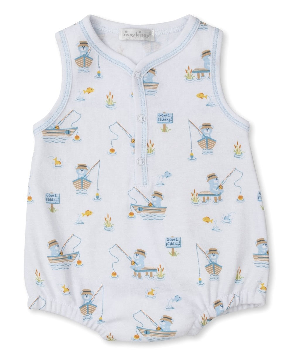 Kissy Kissy Baby Boys Bubble - Rather Be Fishing