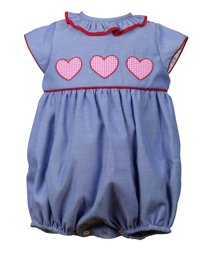 Proper Peony Baby Girls Hattie Hearts Valentines Bubble