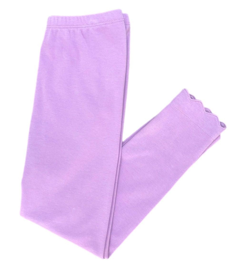 James & Lottie Girls Scallop Leggings - Lavender