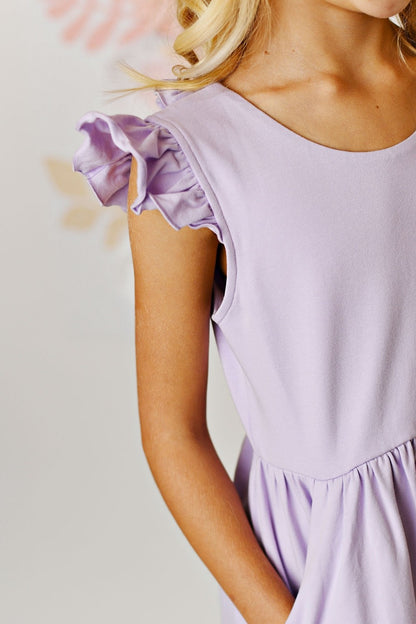 Swoon Baby Girls Pocket Jumper Romper - Lavender