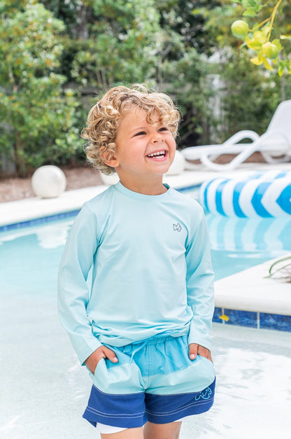 Prodoh Boys Swim Trunks - Colorblock - Blue Blossom