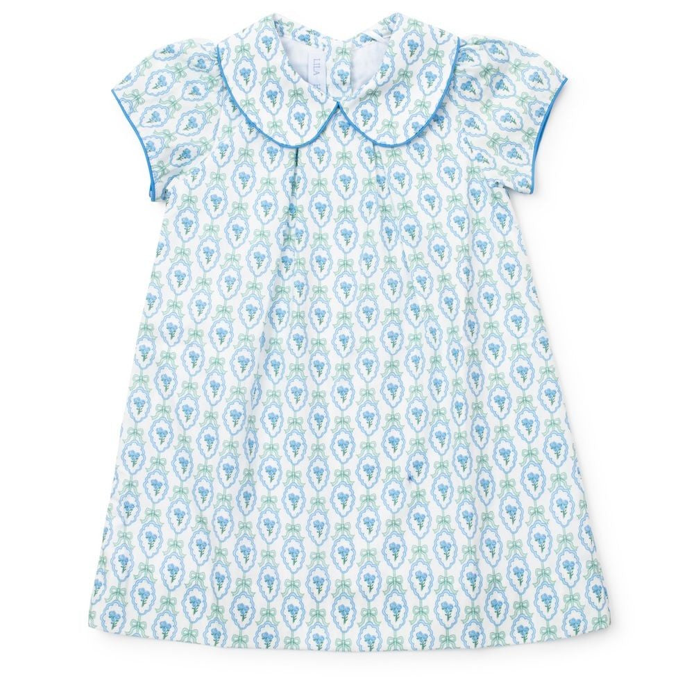 Lila & Hayes Girls Kate Dress - Blue Hampton Blooms