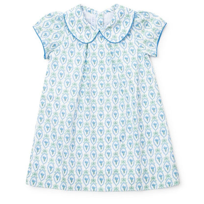 Lila & Hayes Girls Kate Dress - Blue Hampton Blooms