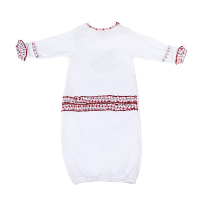 Magnolia Baby Girls Alabama Crimson Tide Applique Lap Gown - Ruffles