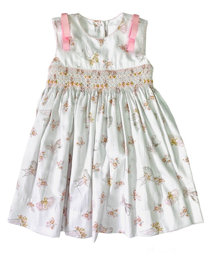 The Best Dressed Child Girls Pink Swan Lake Ballet Smocked Dress - Bows on Shoulders
