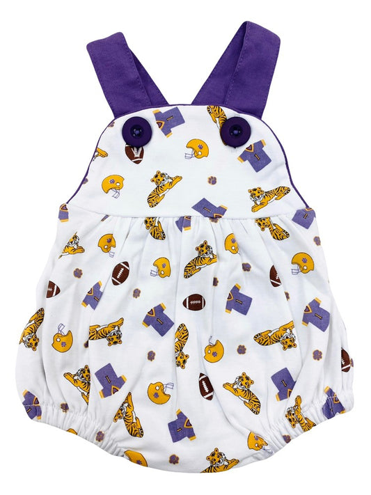 La Luna Baby Boys Eli Sunsuit - Purple LSU Tigers