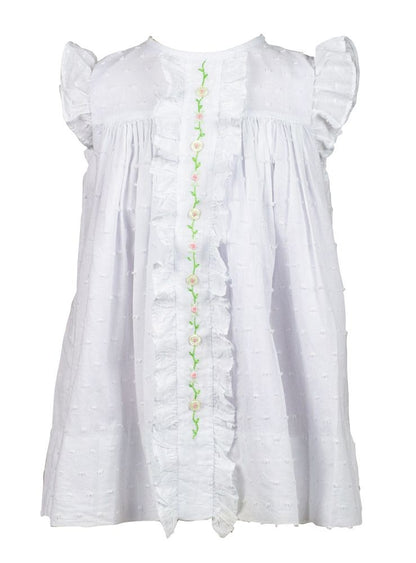 Proper Peony Girls White Sicily Swiss Dot Dress