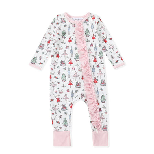 Swoon Baby Girls Butterknit Zip Up Pajamas - Nutcracker Ballet Print