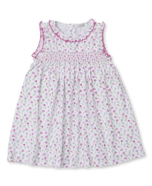 Kissy Kissy Toddler Girls Smocked Dress - Pink Tulip Festival