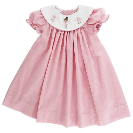 Bailey Boys Toddler Girls Pink Float Dress - Ballerina Embroidery Collar by Bailey Boys