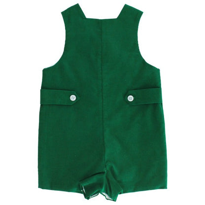 Bailey Boys Baby / Toddler Jon Jon - Emerald Green Cord with Tabs