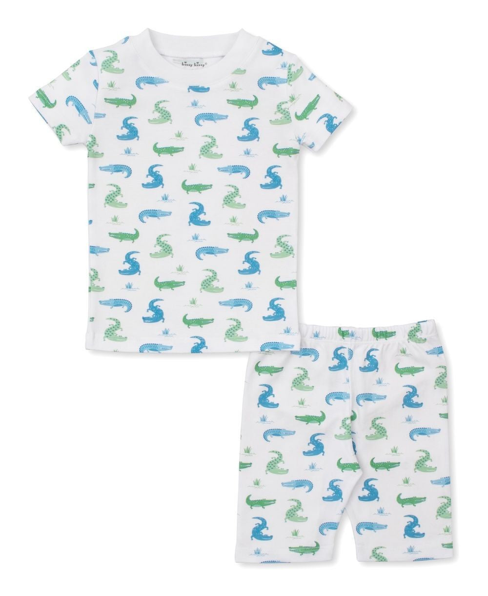 Kissy Kissy Boys Green Cruising Crocodiles Short Pajamas