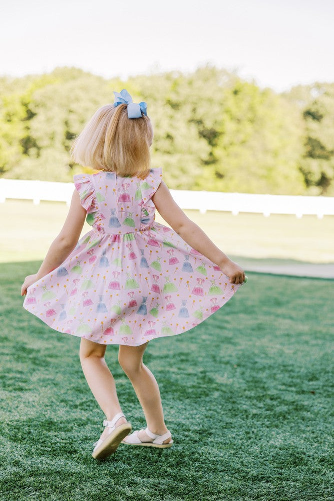 coronation pink dress POSHEPOSE Pink Polka Dot Coronation Dress