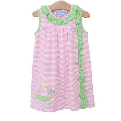 Trotter Street Kids Girls Pink & Green Golf Dress