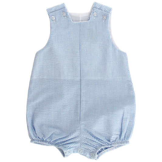 Bailey Boys Baby Bubble - Blue Stripe Seersucker