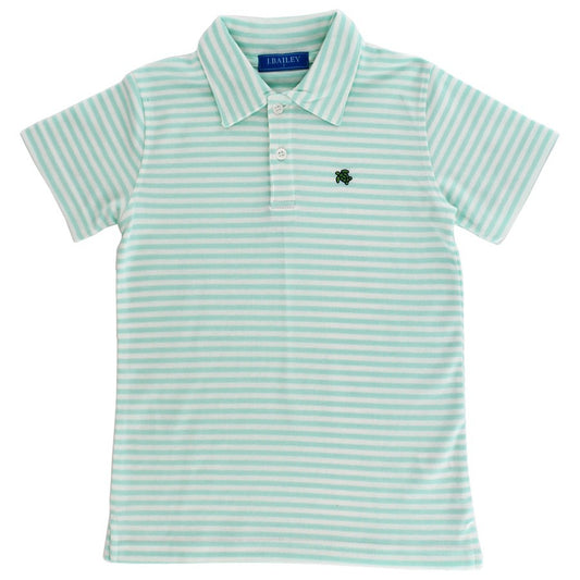 Bailey Boys J. Bailey Henry Polo Shirt - Stripes - Seafoam Green by Bailey Boys