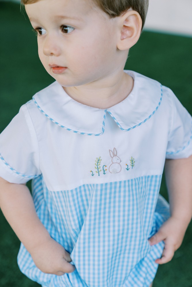 Proper Peony Baby Boys Blue Blake Easter Bunny Bubble