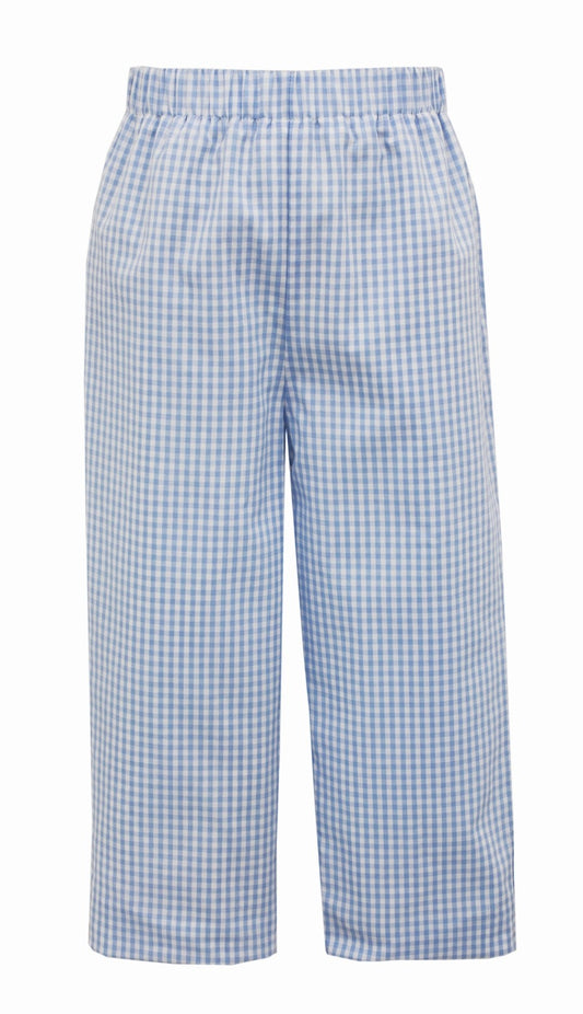 Claire & Charlie Toddler Boys Pull On Pants - Light Blue Check by Claire & Charlie