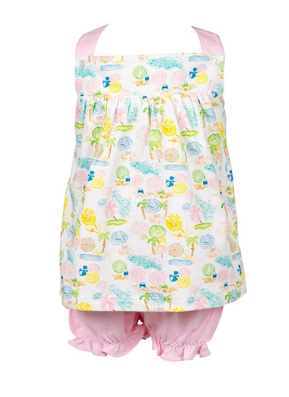 Proper Peony Pima Girls Ocean Club Bloomers Set