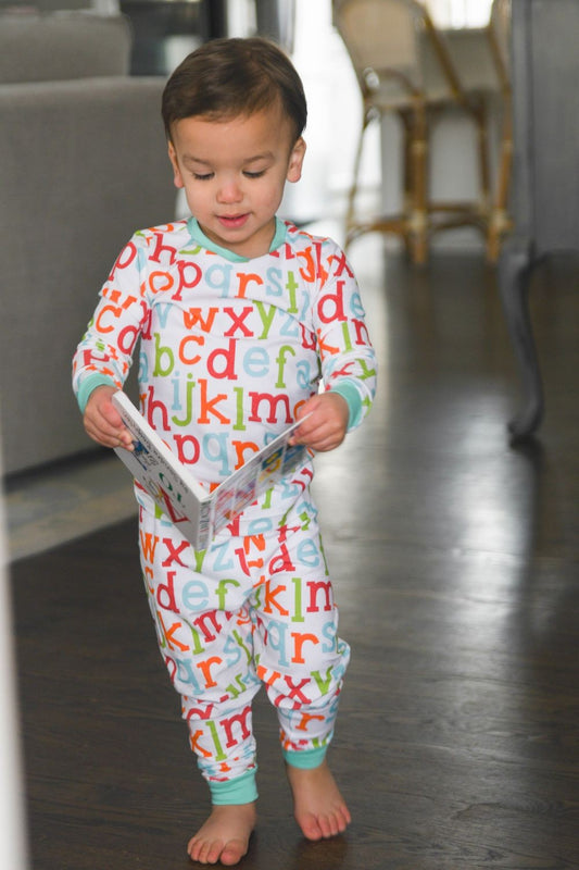James & Lottie Jammies - Unisex Pajamas - Back to School - Aqua