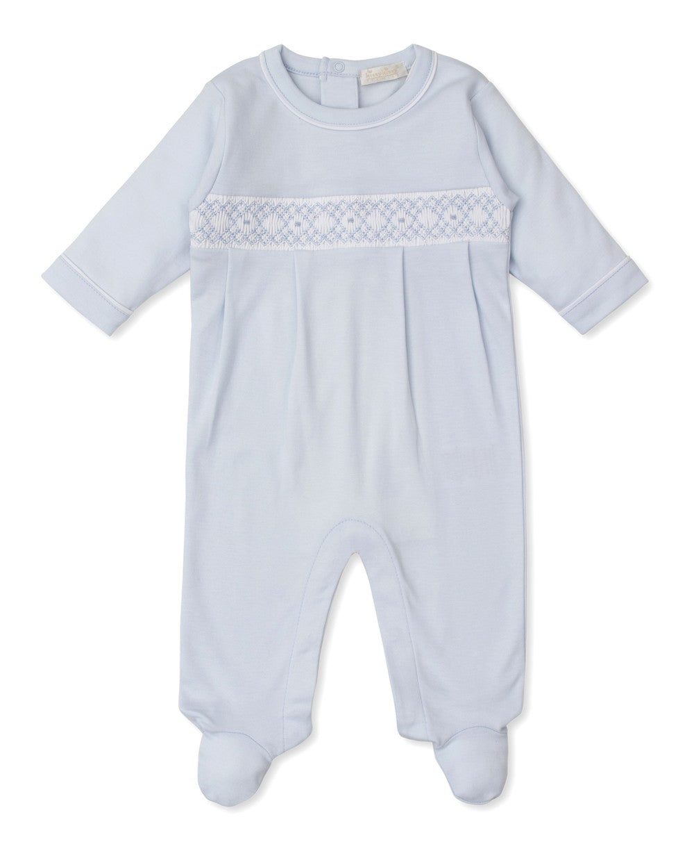 Kissy Kissy Baby Boys Light Blue Smocked Footie
