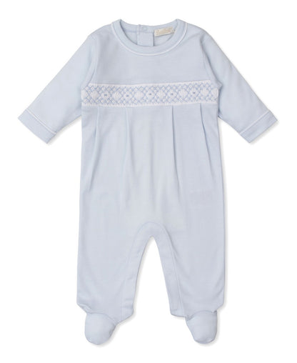 Kissy Kissy Baby Boys Light Blue Smocked Footie