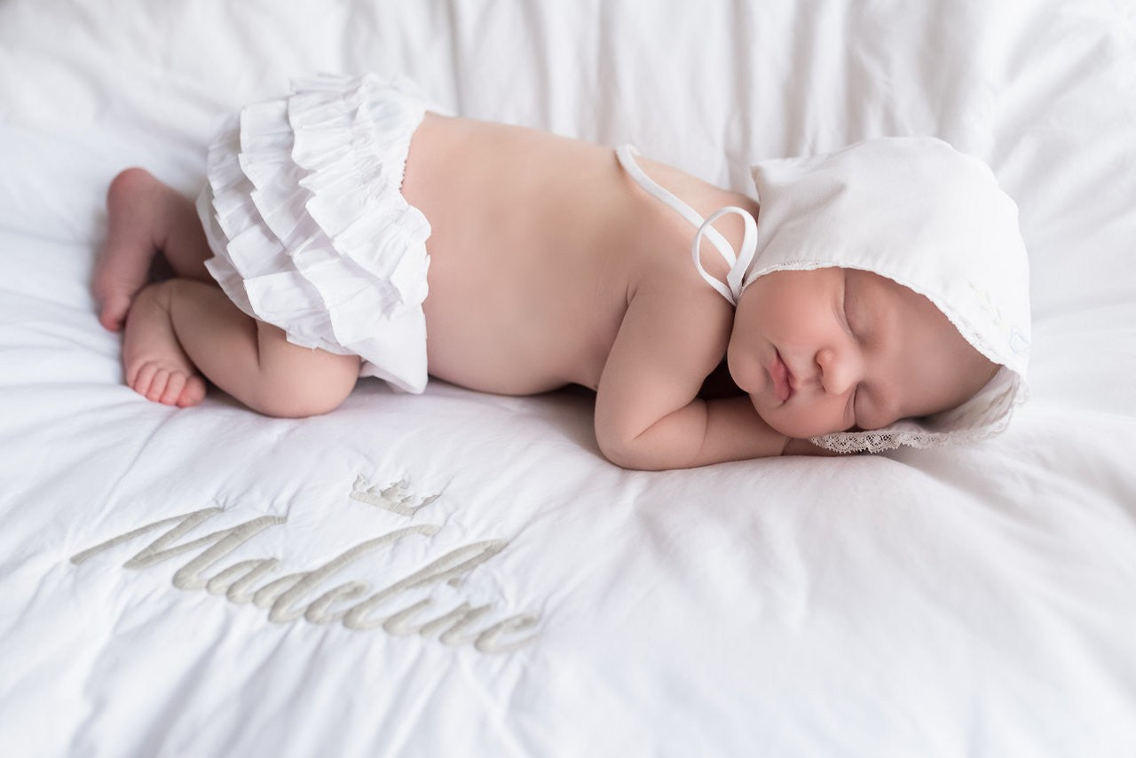 Feltman Brothers Baby Girls Ruffled Diaper Cover - White