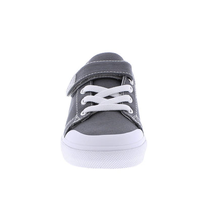 Footmates Kids Shoes - Jordan Vulcanized Canvas with Velcro - Gray