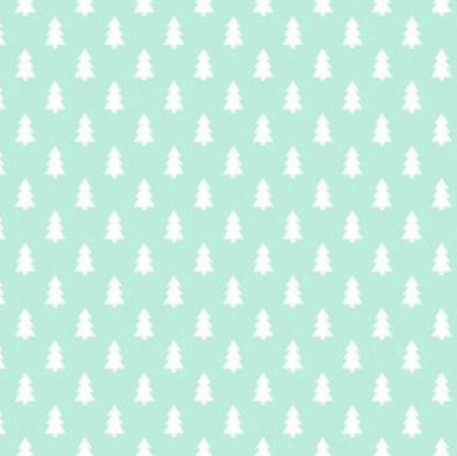 James & Lottie One Piece Zip Up Jammies - Aqua Christmas Trees
