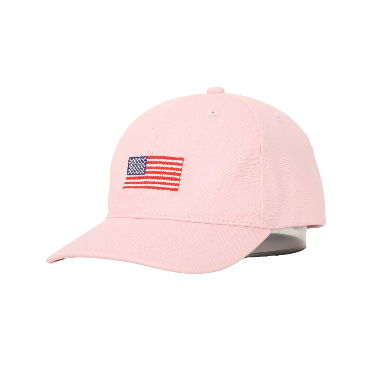Little Kideauxs Kids Hat - American USA Flag on Pink