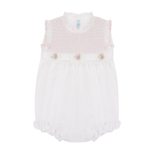 Feltman Brothers Baby Girls White Secret Garden Smocked Sleeveless Bubble by Feltman Brothers