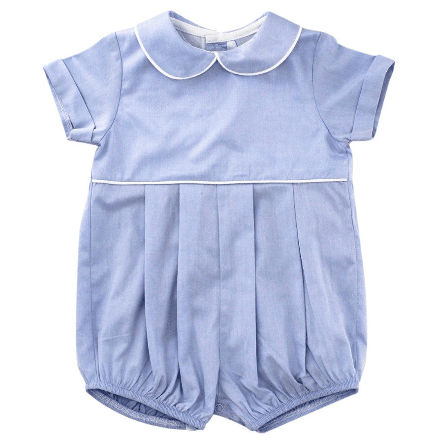 Bailey Boys Baby Boys Blue Doeskin Dressy Bubble