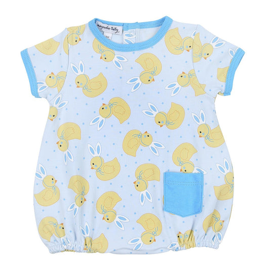 Magnolia Baby Boys Blue Easter Bunny Ears Bubble