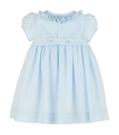 Luli & Me Baby / Toddler Girls Classic Smocked Dress - Blue