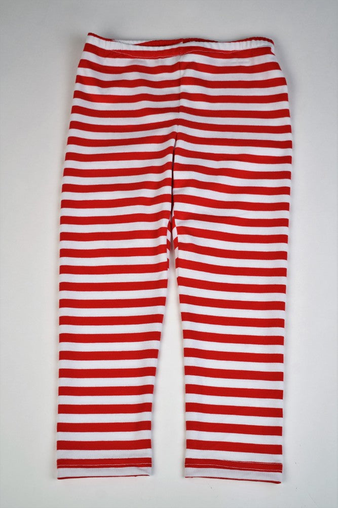Funtasia Too Girls Red Baby Doll Santa Claus Top with Striped Leggings