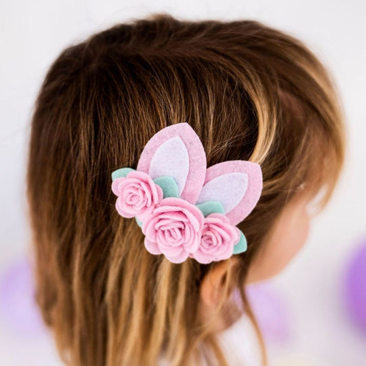 Sweet Wink Girls Hair Clip - Pink Easter Bunny Ears
