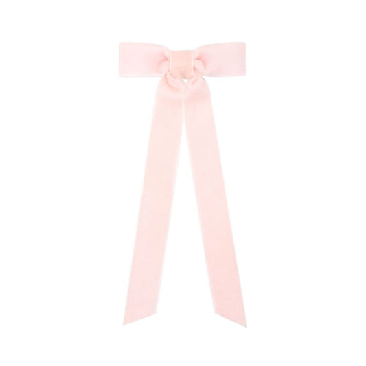 Wee Ones Girls Bow with Streamer Tails - Grosgrain - Light Pink