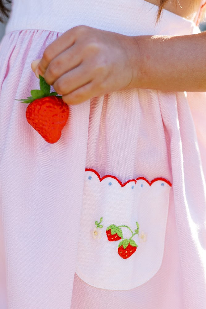 Proper Peony Girls Pink Savannah Strawberry Dress 7 Proper Peony Girls Pink Savannah Strawberry Dress 7