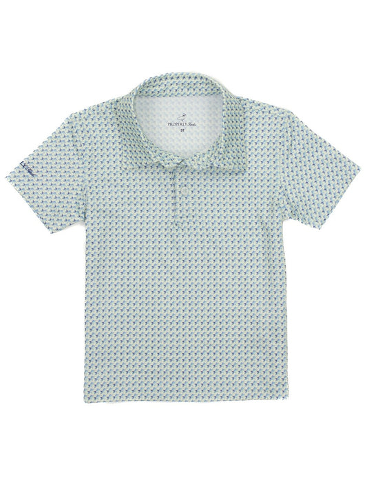 Properly Tied Boys Inlet Polo - Blue Marlin Fish by Properly Tied