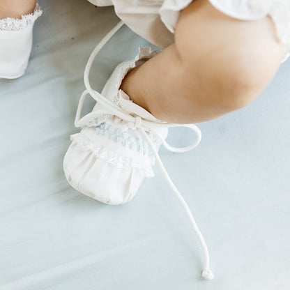 Feltman Brothers Baby Ivory / Blue Vintage Booties - Girl