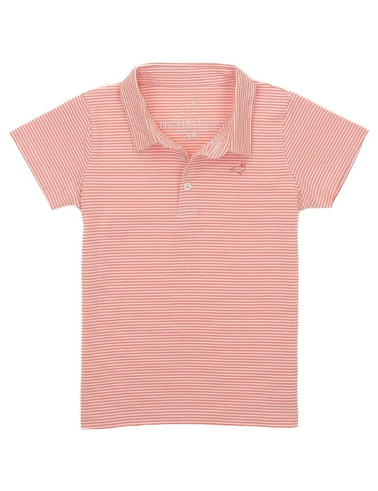 Properly Tied Boys Jackson Polo Shirt - Coral Stripes by Properly Tied