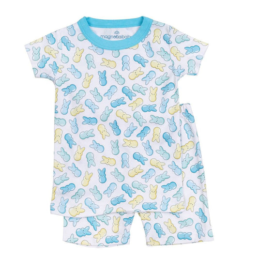 Magnolia Baby Blue Easter Peeps Peep-tastic! Short Pajamas
